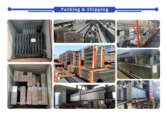 انبار ساختارهای فولادی صنعتی با پوشش پنل ساندویچ EPS / Rockwool / Fiberglass Wool / PU 14